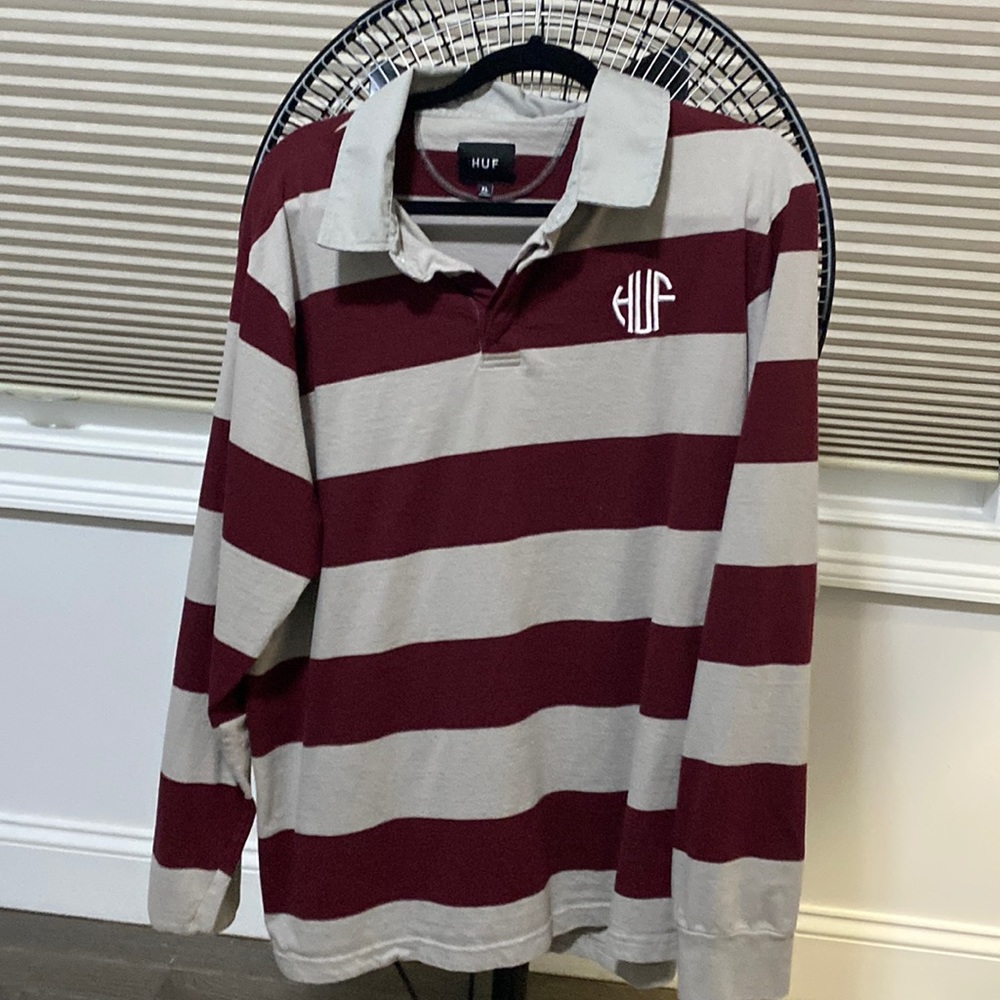 HUF embroidered Rugby Shirt